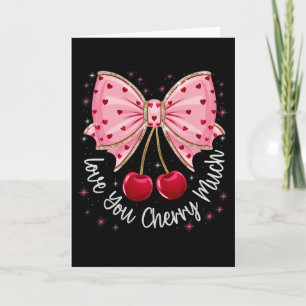 Kirsche und Schleifen Süße Kirsche Liebe dich Kirs Karte