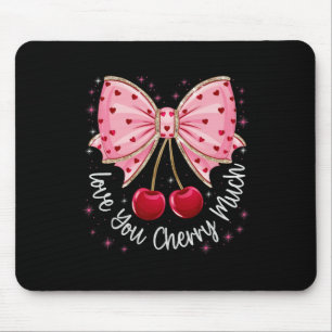 Kirsche und Schleifen Süße Kirsche Liebe dich Kirs Mousepad