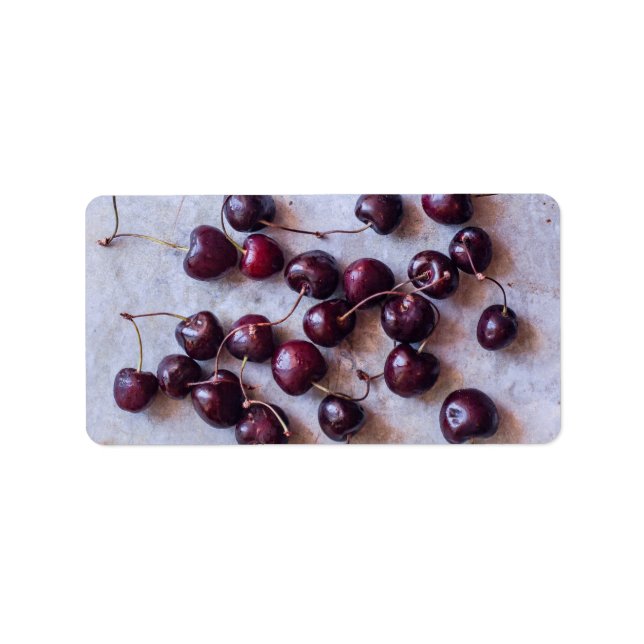 Kirschen Adressaufkleber (Vorne)