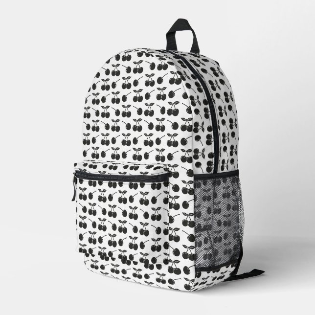 Kirschen Bedruckter Rucksack (Rückseitige Ecke Rechts)