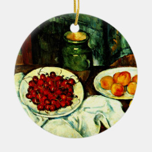 Kirschen, berühmtes Gemälde von Paul Cezanne, Keramik Ornament