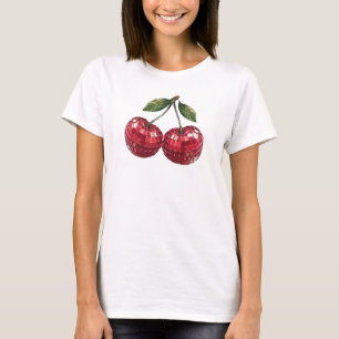 Kirschen Fruchtdisco Groovy Retro T-Shirt