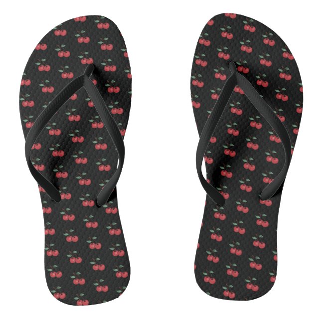 Kirschen gedreht Flohsandalen Flip Flops (Fußbett)