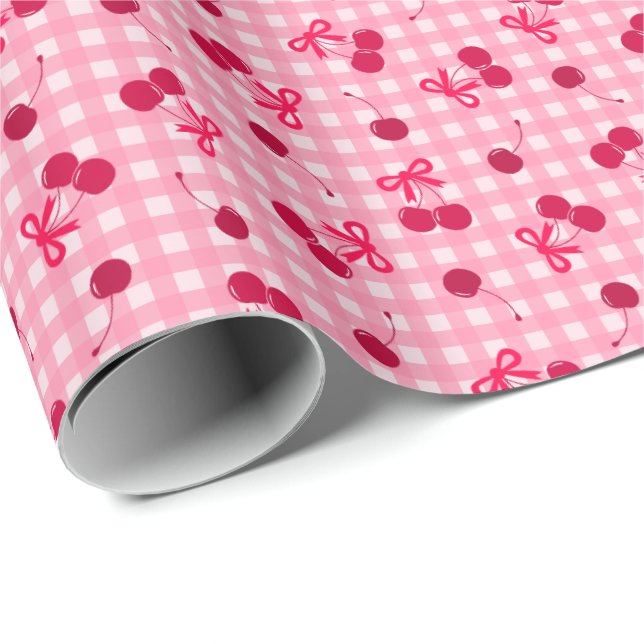 Kirschen Geschenkpapier (Rolleneckpunkt)