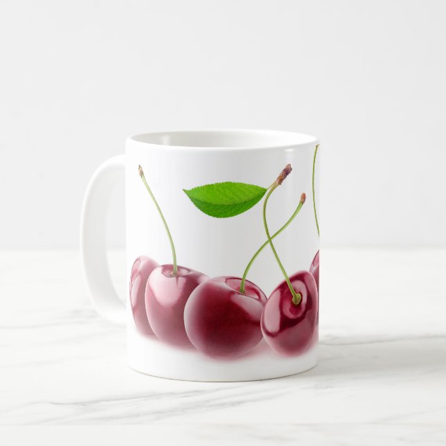 Kirschen in Folge Kaffeetasse (Vorderseite Links)
