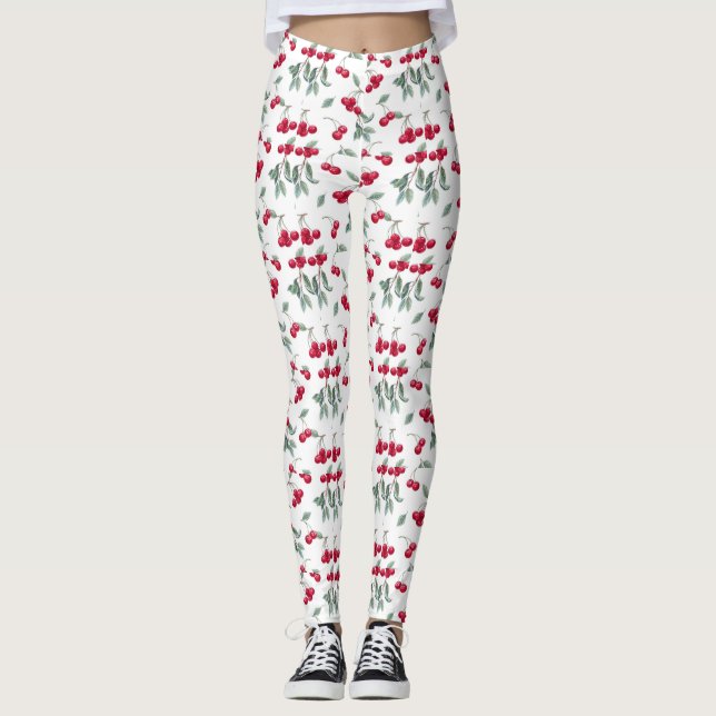 Kirschen Leggings (Vorderseite)