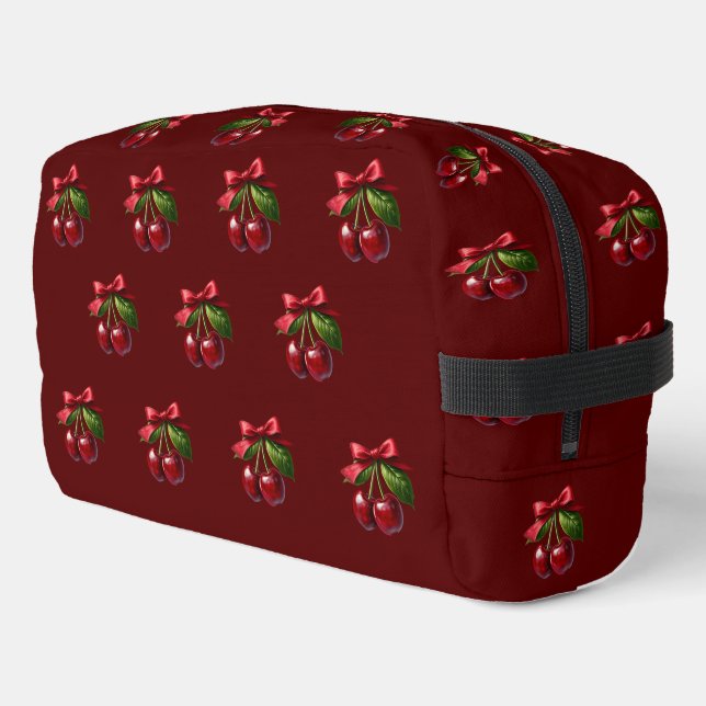 Kirschen mit A Bow Waschbeutel (Linke Seite)
