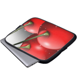 Kirschen mit dew-Laptop-Ärmeln Laptopschutzhülle