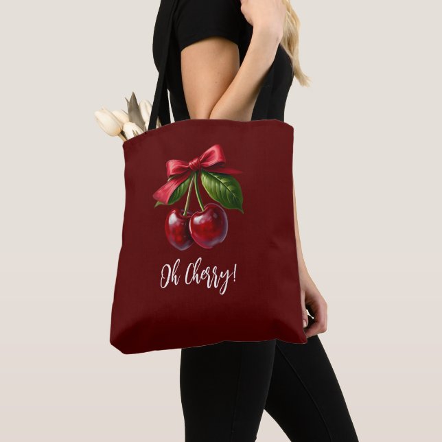 Kirschen mit einem Bow-Cherry Red-Oh Cherry (Von Nahem)