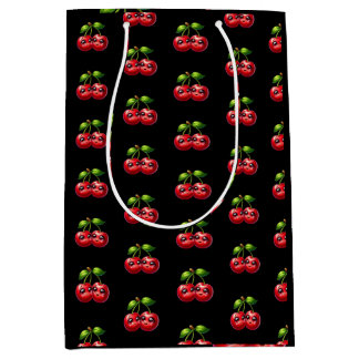 Kirschen mit Smiley Mittlere Geschenktüte
