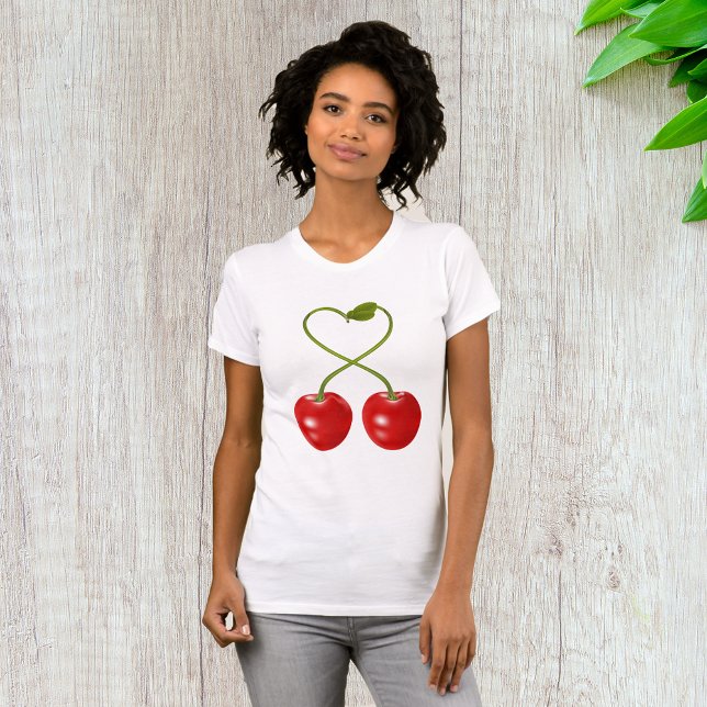 Kirschen mit Stämmen T - Shirt für Frauen (Von Creator hochgeladen)