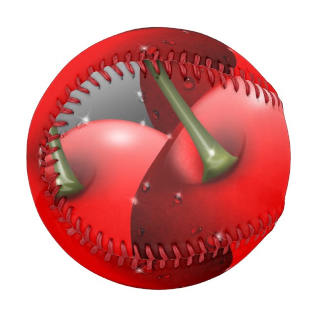 Kirschen mit Taubentropfen Baseball (Vorderseite Links)