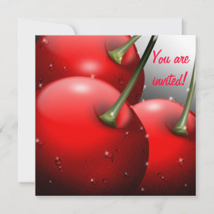 Kirschen mit Taubentropfen Einladung