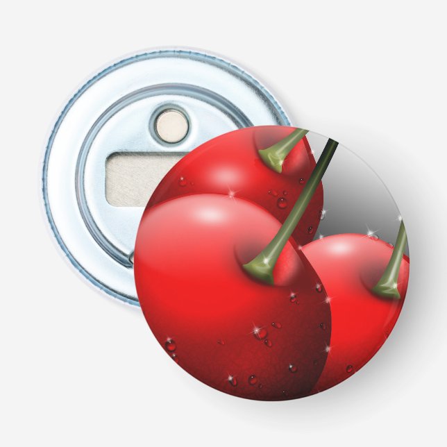 Kirschen mit Taubentropfen Flaschenöffner (Vorderseite)