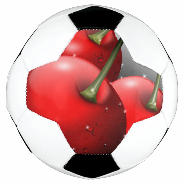 Kirschen mit Taubentropfen Fußball (Vorderseite)