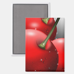 Kirschen mit Taubentropfen Magnet