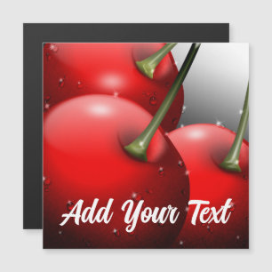 Kirschen mit Taubentropfen Magnetkarte