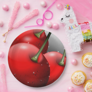 Kirschen mit Taubentropfen Pappteller