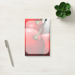 Kirschen mit Taubentropfen Post-it Klebezettel