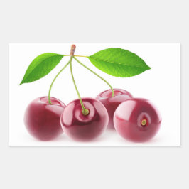 Kirschen Rechteckiger Aufkleber