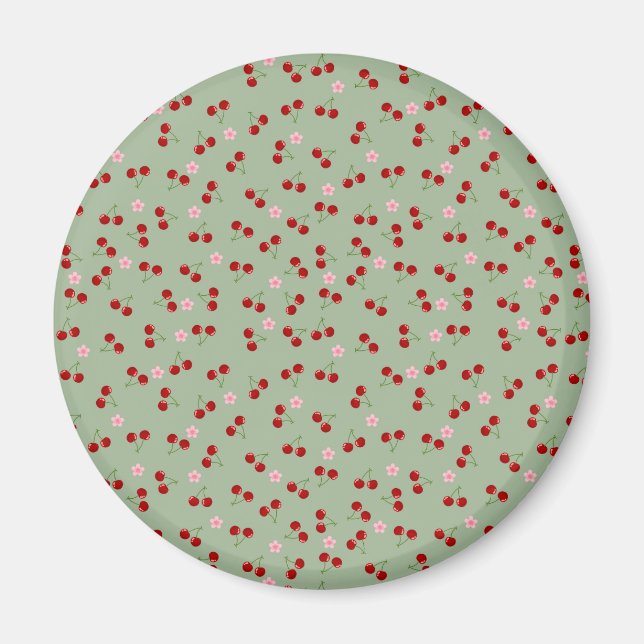Kirschen und Blume Magnet (Vorne)
