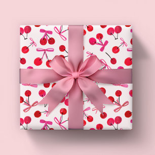 Kirschen und Bogen Geschenkpapier Set
