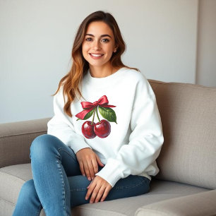 Kirschen und ein Bow Sweatshirt