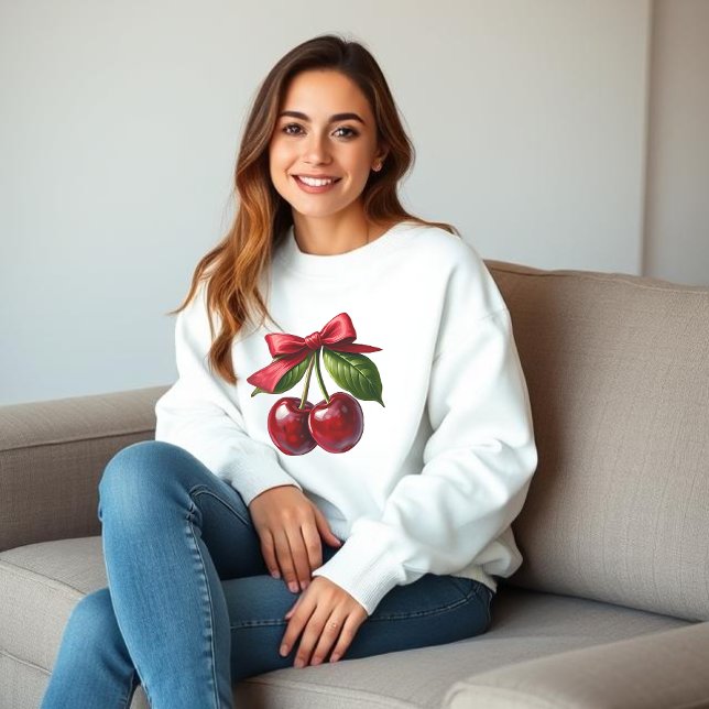 Kirschen und ein Bow Sweatshirt (cherries with a bow sweatshirt
)