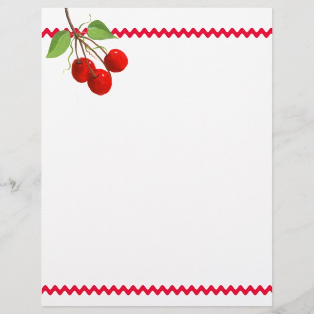 Kirschen und rosa Letterhead (Vorderseite)