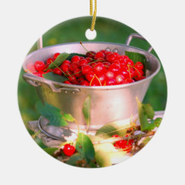 Kirschernte, Hütte Garten Rosalinde Keramik Ornament