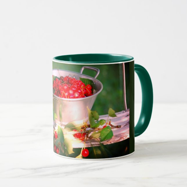 Kirschernte, Hütte Garten Rosalinde Tasse (VorderseiteRechts)