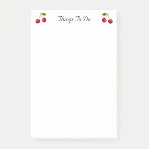 Kirschfrucht Dinge zu tun Post-it Notizen