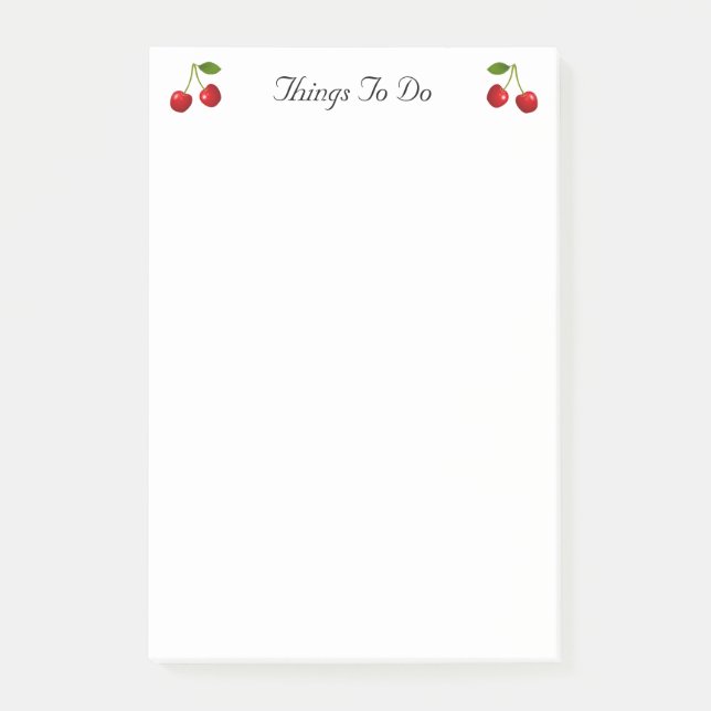 Kirschfrucht Dinge zu tun Post-it Notizen (Vorderseite)