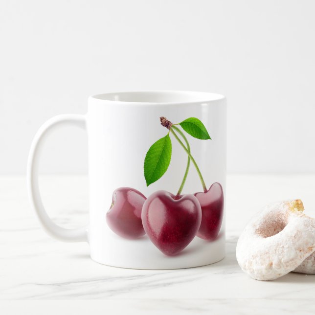Kirschherzen Kaffeetasse (Mit Donut)