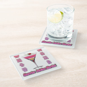 Kirschjubiläums-Martini-Cocktail-Rezept-Kunst Glasuntersetzer