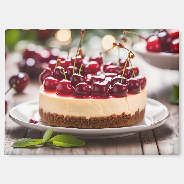 Kirschkäsekuchen Magnet (Vorderseite)