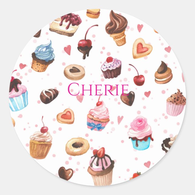 Kirschkleber Runder Aufkleber (Vorderseite)