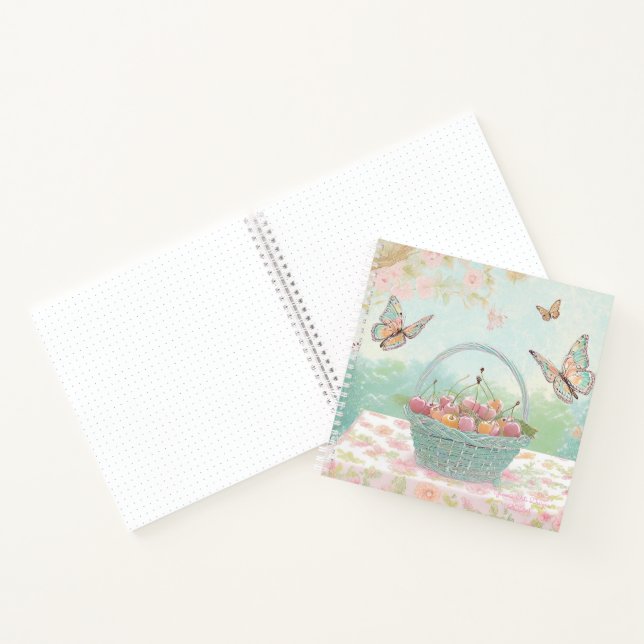 Kirschkörbchen Bullet Journal Notizbuch (Innenseite)