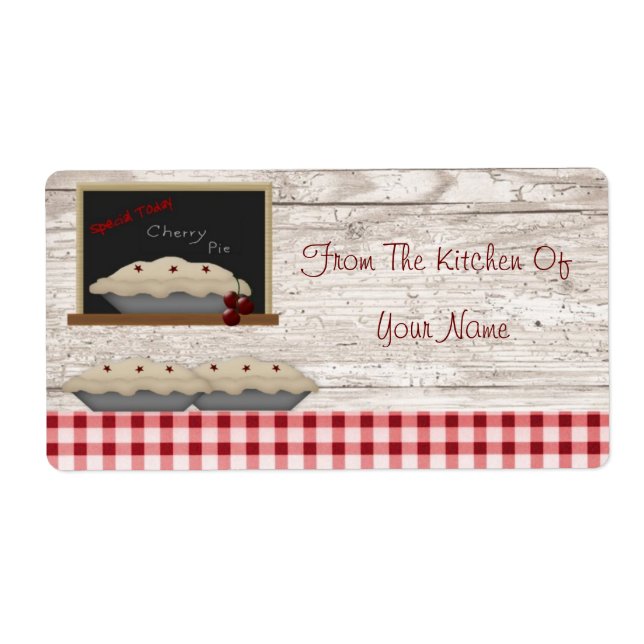 Kirschkuchen aus der Küche mit Etikett (Vorne)