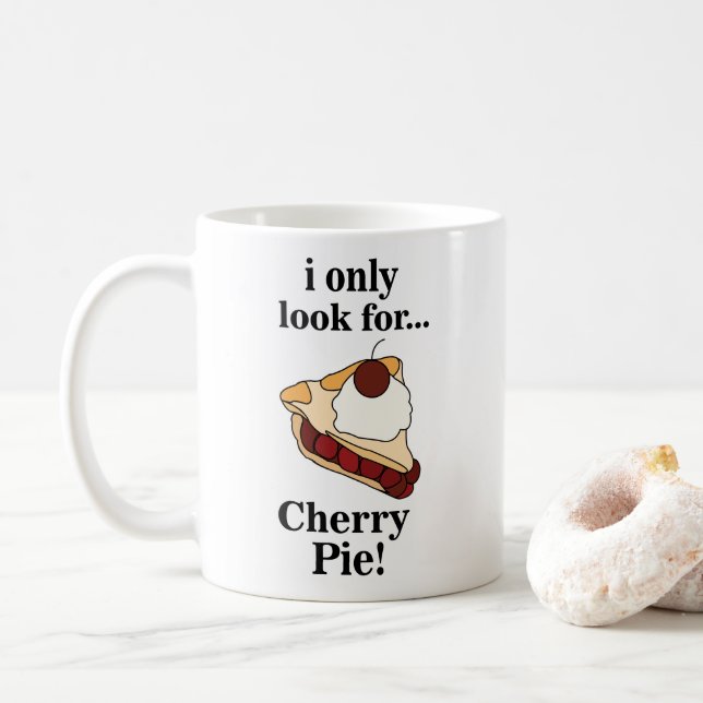 Kirschkuchen-Dessertbäcker Kaffeetasse (Mit Donut)