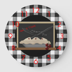 Kirschkuchen-Diner-Wanduhr Große Wanduhr