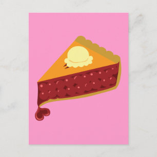 Kirschkuchen-Herz Postkarte