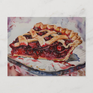 Kirschkuchen Postkarte