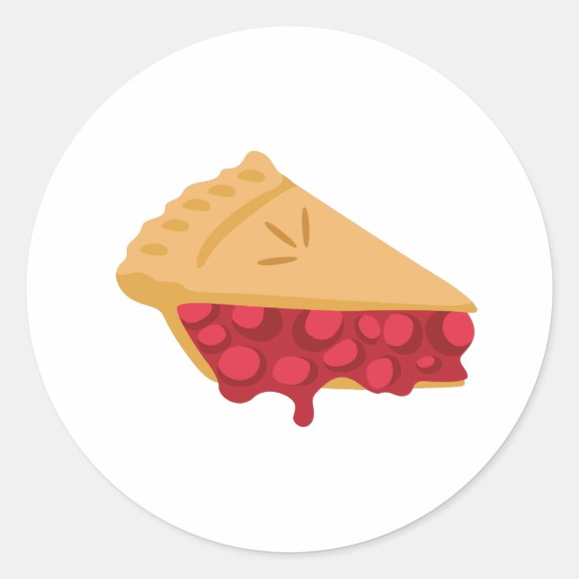 Kirschkuchen Runder Aufkleber (Vorderseite)