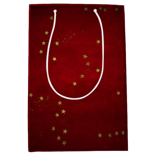 Kirschlack Goldener Stern  Mittlere Geschenktüte (Vorderseite)