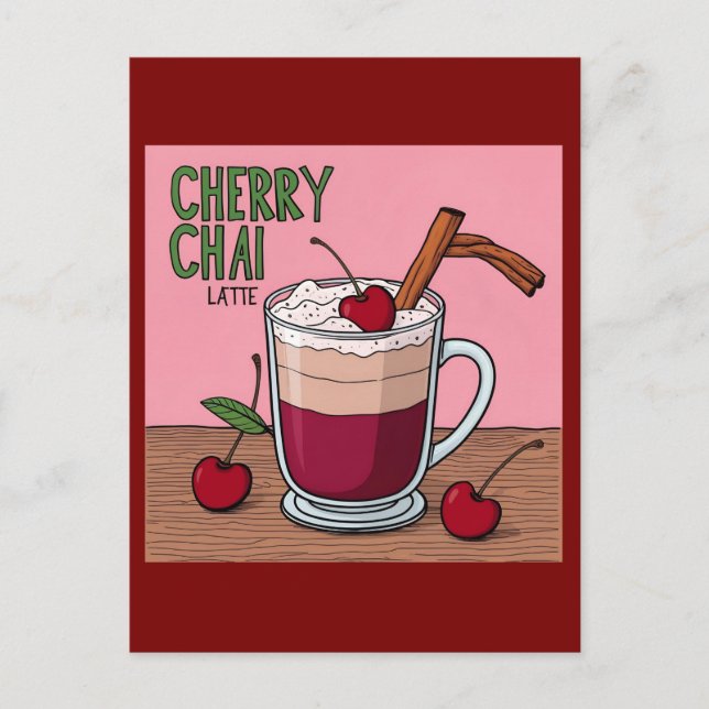 Kirschlatte Postkarte (Vorderseite)