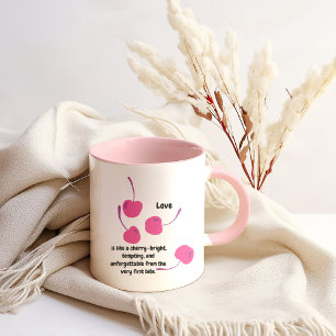 Kirschliebe – Pop-Art-Kirschen - Valentinstag Tasse