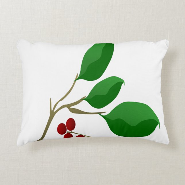 Kirschlorbeer Dekokissen (Vorderseite)