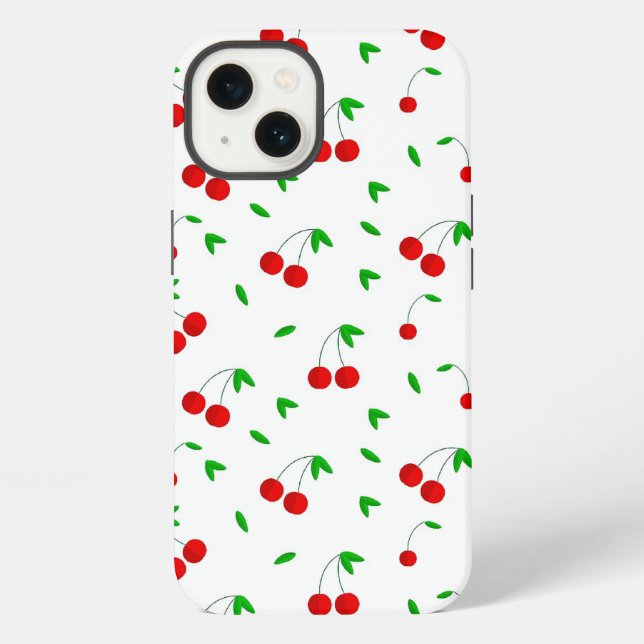 Kirschmuster, beliebtes Design, iPhone Hülle (Rückseite)