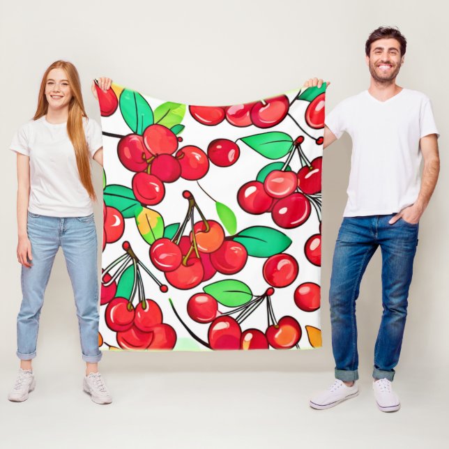 Kirschmuster-Design Fleecedecke (Beispiel)